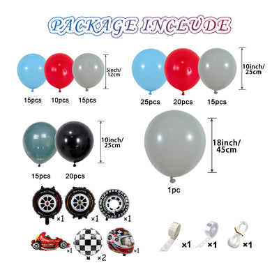 Racing Car Theme Balloon Garland Kit