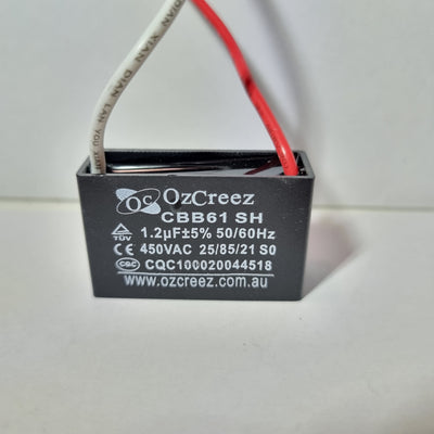 Wholesale 5pcs CBB61 1.2uF 450V Capacitor Appliances Ceiling Fan Starting Capacitor