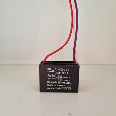 Wholesale 5x Pcs CBB61 1.5+3.5uF 3 Wires Fan Starting Capacitor For Ceiling Fan, Exhaust Fan, Dynamo-motor, Hood Fan Capacitor