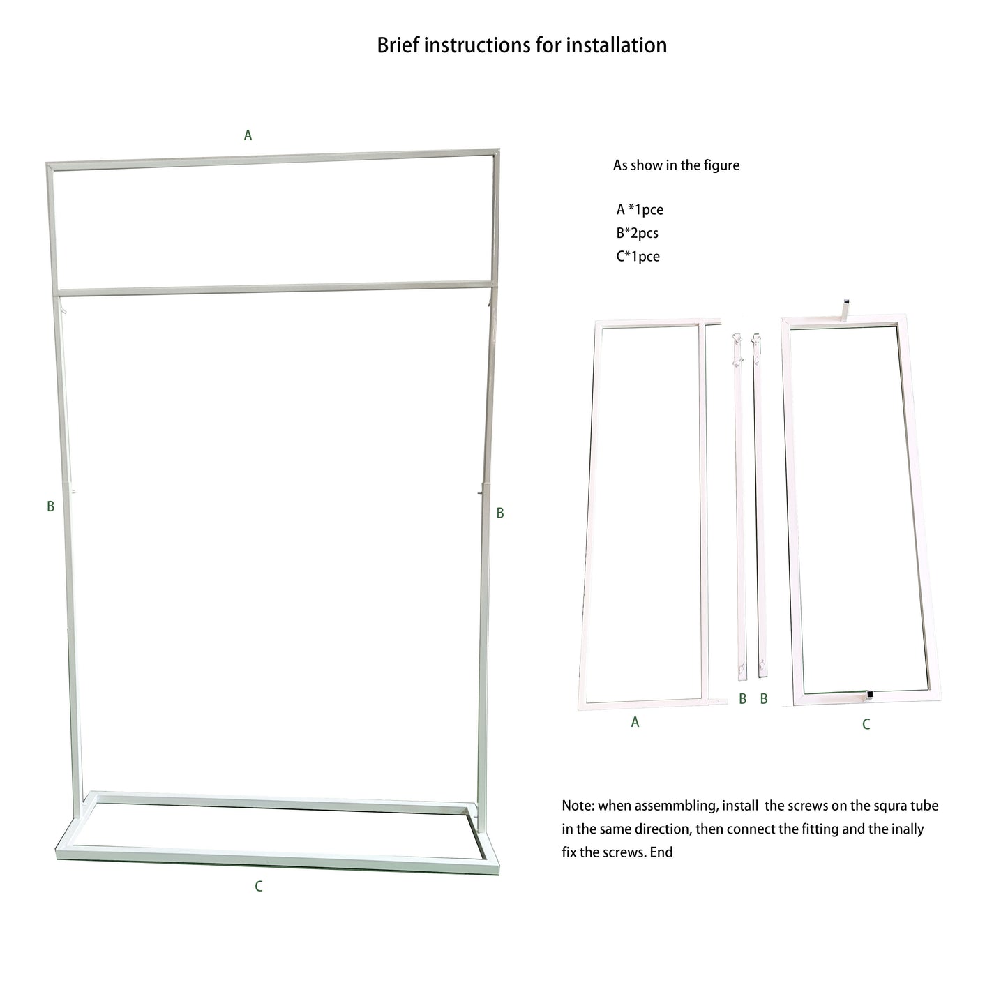 Welcome Board/ easel Backdrop stand