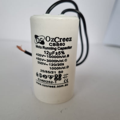 CBB60 12uF 450V 50/60Hz 2 Wire Capacitor Motor Start Run Capacitor HVAC Washer Dryer Pump Compressor