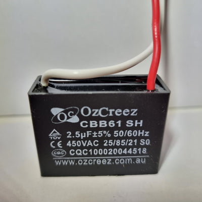 CBB61 2.5uF 450V Capacitor Appliances Ceiling Fan Starting Capacitor - AU