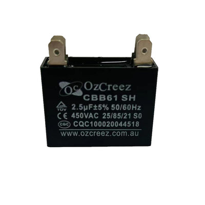 Wholesale 5x Pcs CBB61 2.5uF 450V 4 Pin Capacitor Appliances Ceiling Fan Starting Capacitor