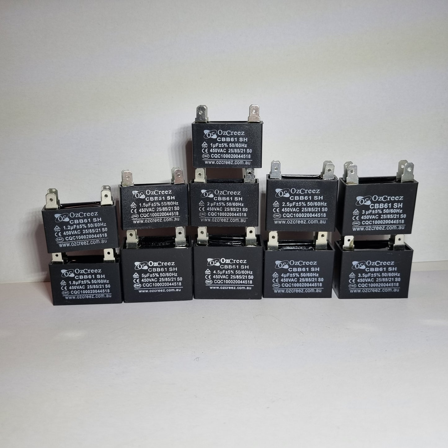 CBB61 4 Pin Fan Starting Capacitor 1uF,1.2uF, 1.5uF, 1.8uF, 2uF, 2.5uF, 3uF, 3.5uF, 4uF, 4.5uF, 5uF Capacitor Appliances Ceiling Fan Starting Capacitor