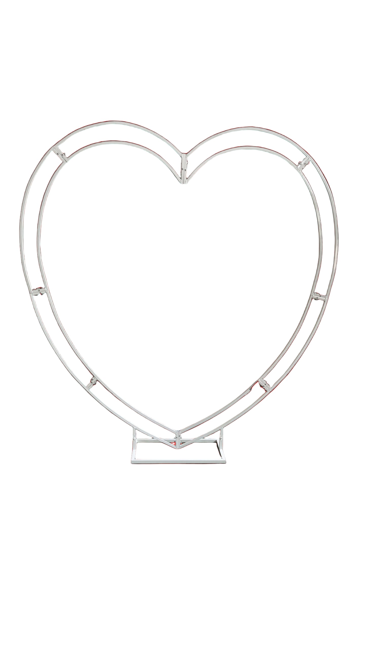 Double Rod Backdrop Arch stand Heart Shape