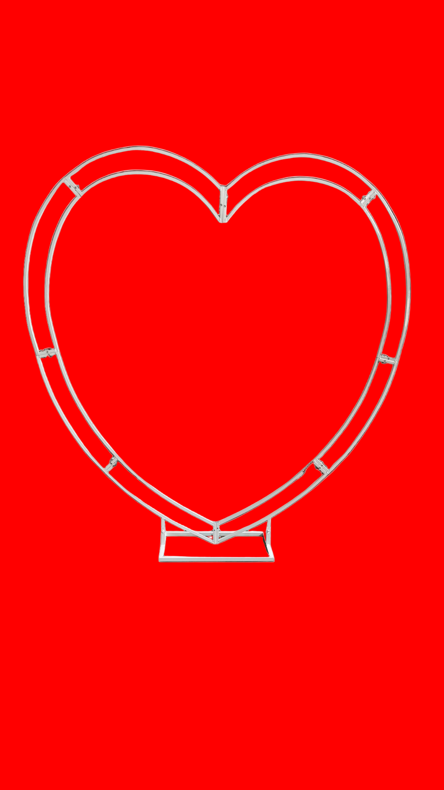Double Rod Backdrop Arch stand Heart Shape