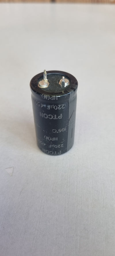 2pcs 220µF 450V High Temperature Snap-In Electrolytic Capacitor