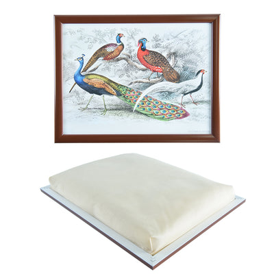 Bean Bag Lap Tray Table TV Dinner Stable Table Breakfast Serving Tray Laptray Design, Ideal Gift, Design #PeaCock