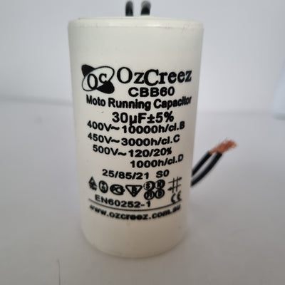 CBB60 30uF 450V 50/60Hz 2 Wire Capacitor Motor Start Run Capacitor HVAC Washer Dryer Pump Compressor
