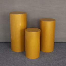 Round Cylinder Metal Plinths / Cake Table/Stand Gold (PIckup only)