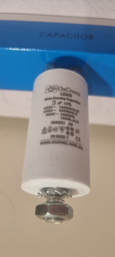 CBB60 3uF 450V 50/60Hz 4 Pin With Thread Motor Start Run Capacitor HVAC Washer Dryer Pump Compressor