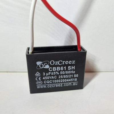 CBB61 3uF 450V Capacitor Appliances Ceiling Fan Starting Capacitor - AU