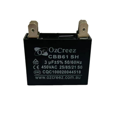 Wholesale 5x Pcs CBB61 3uF 4 Pin Fan Starting Capacitor Appliances Ceiling Fan Starting Capacitor