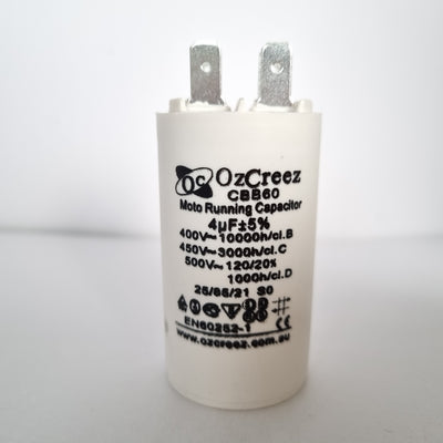 CBB60 4uF 450V 50/60Hz 4 Pin Motor Start Run Capacitor HVAC Washer Dryer Pump Compressor
