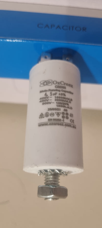 CBB60 4.5uF 450V 50/60Hz 4 Pin With Thread Motor Start Run Capacitor HVAC Washer Dryer Pump Compressor
