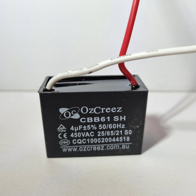 CBB61 4uF 450V Capacitor Appliances Ceiling Fan Starting Capacitor - AU
