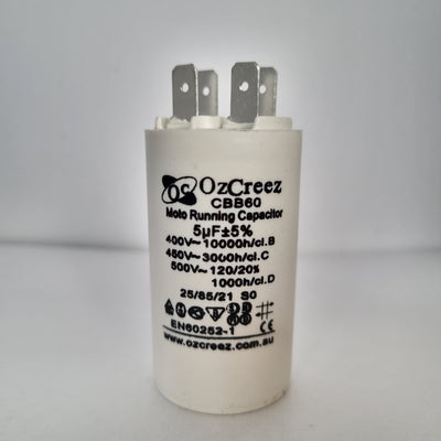 CBB60 5uF 450V 50/60Hz 4 Pin Motor Start Run Capacitor HVAC Washer Dryer Pump Compressor