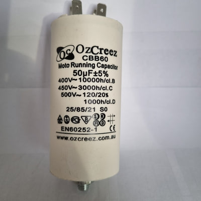 CBB60 50uF 450V 50/60Hz 4 Pin With Thread Motor Start Run Capacitor HVAC Washer Dryer Pump Compressor