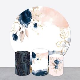 Backdrop and Plinths Cover- Pink Blue Theme