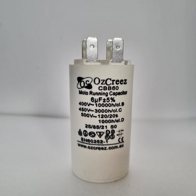 CBB60 6uF 450V 50/60Hz 4 Pin Motor Start Run Capacitor HVAC Washer Dryer Pump Compressor