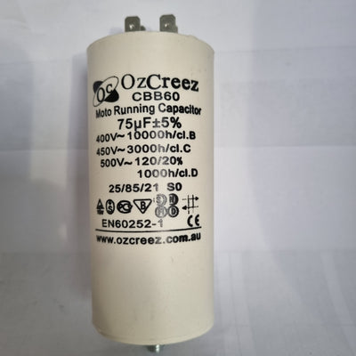 CBB60 75uF 450V 50/60Hz 4 Pin With Thread Motor Start Run Capacitor HVAC Washer Dryer Pump Compressor