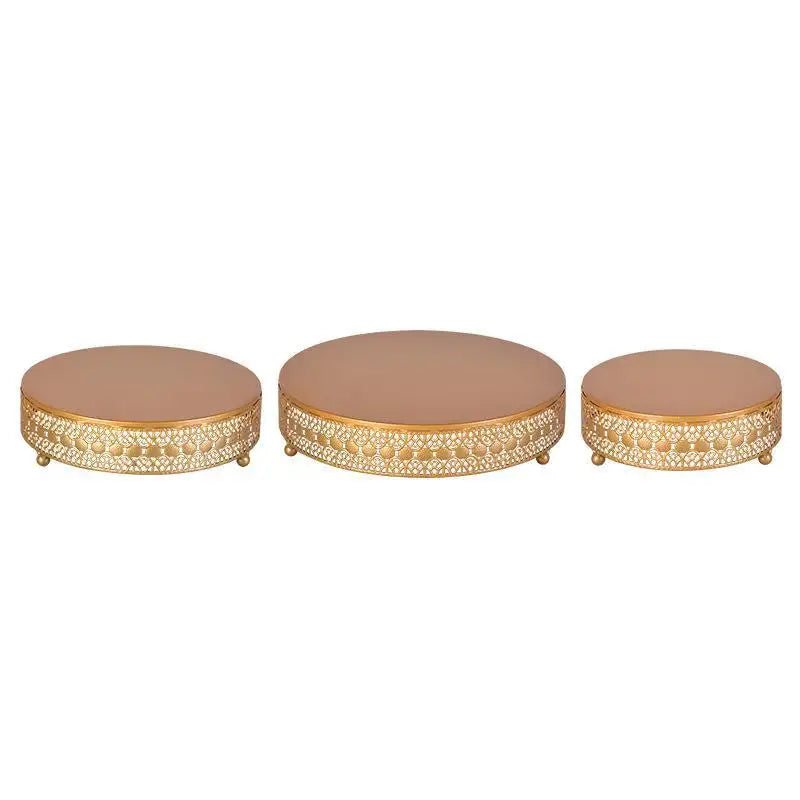 European Style 3 Pcs Cake Stand- Gold