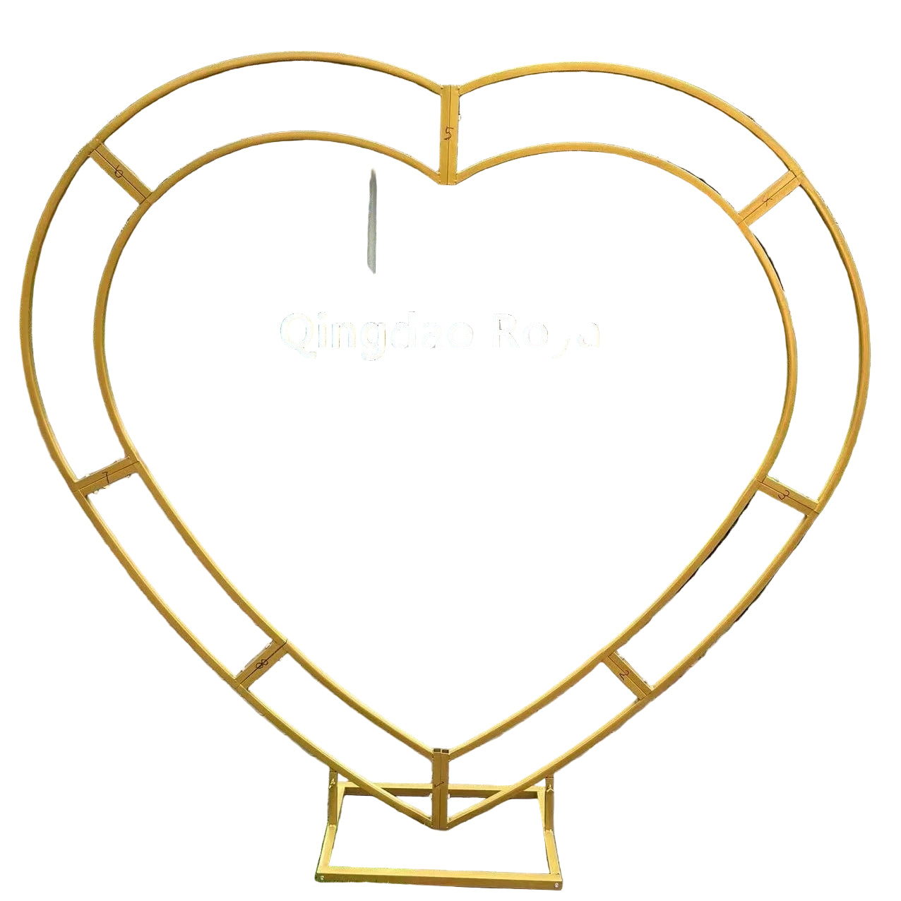Double Rod Backdrop Arch stand Heart Shape