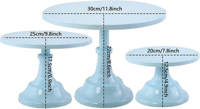 3 Pcs Cake Stand- Light Blue