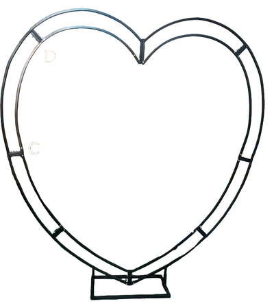 Double Rod Backdrop Arch stand Heart Shape
