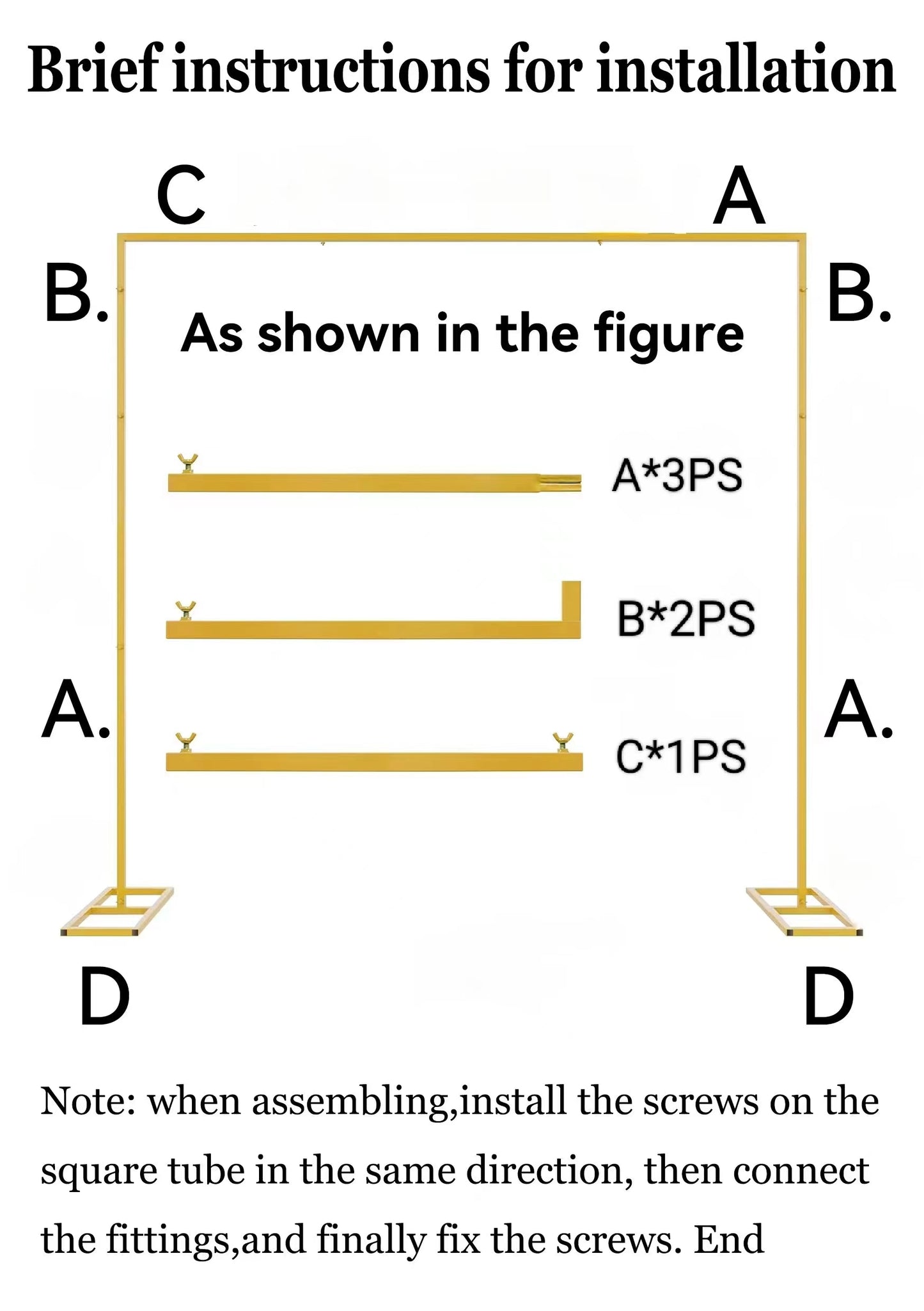 Adjustable (1.5m to 3m)Square backdrop stand