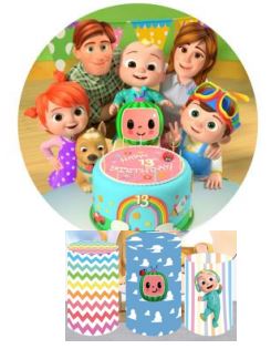 Backdrop and Plinths Cover- Cocomelon