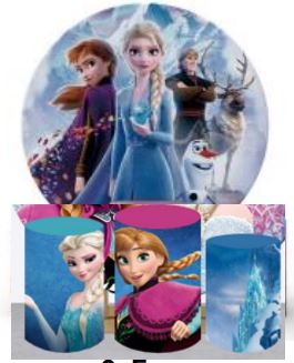 Backdrop and Plinths Cover- Frozen