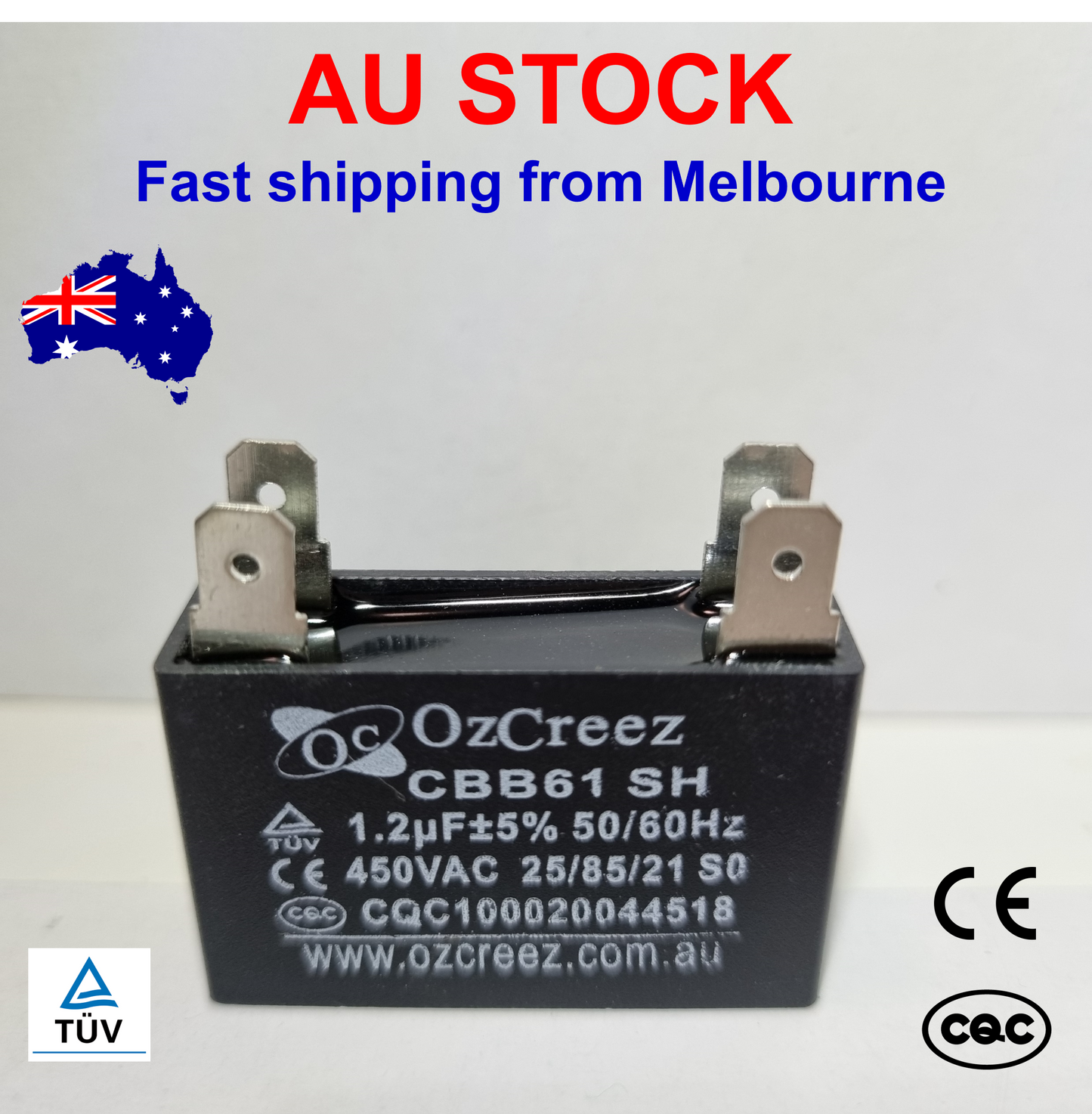 CBB61 4 Pin Fan Starting Capacitor 1uF,1.2uF, 1.5uF, 1.8uF, 2uF, 2.5uF, 3uF, 3.5uF, 4uF, 4.5uF, 5uF Capacitor Appliances Ceiling Fan Starting Capacitor