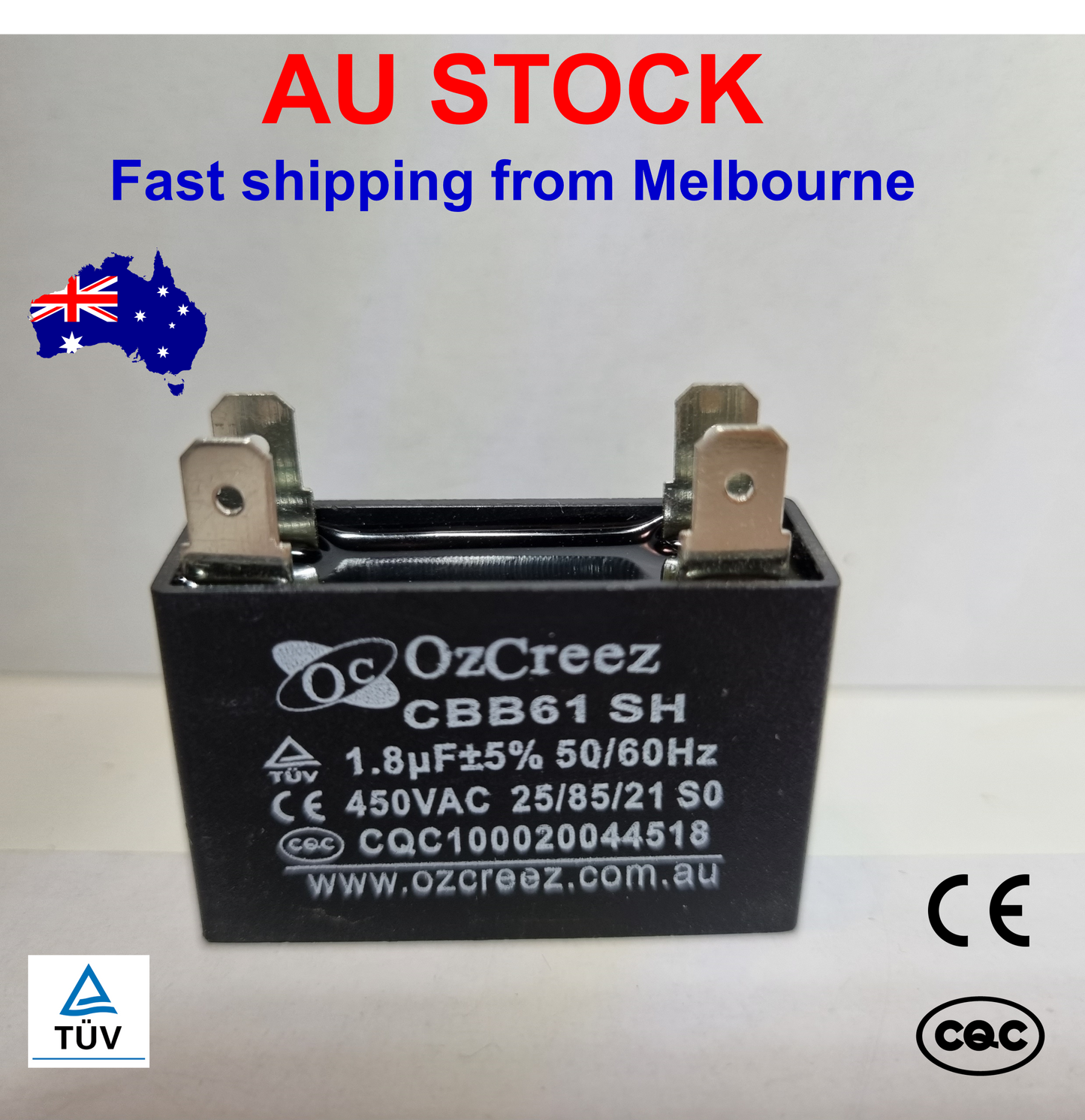 CBB61 4 Pin Fan Starting Capacitor 1uF,1.2uF, 1.5uF, 1.8uF, 2uF, 2.5uF, 3uF, 3.5uF, 4uF, 4.5uF, 5uF Capacitor Appliances Ceiling Fan Starting Capacitor