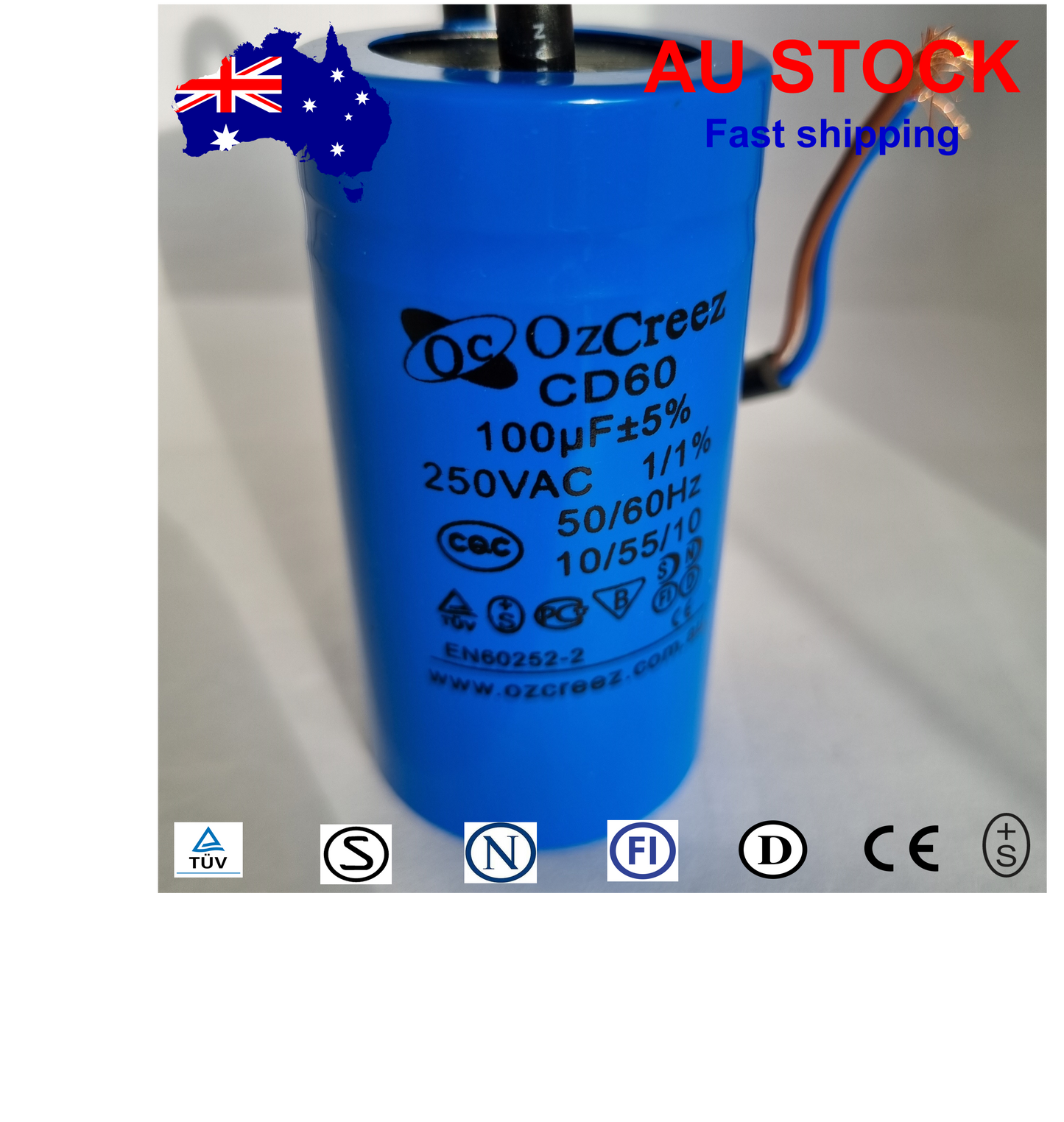 Original High Quality Motor Start Run Capacitor CD60 250V / 450V 50/60Hz Capacitor - AU