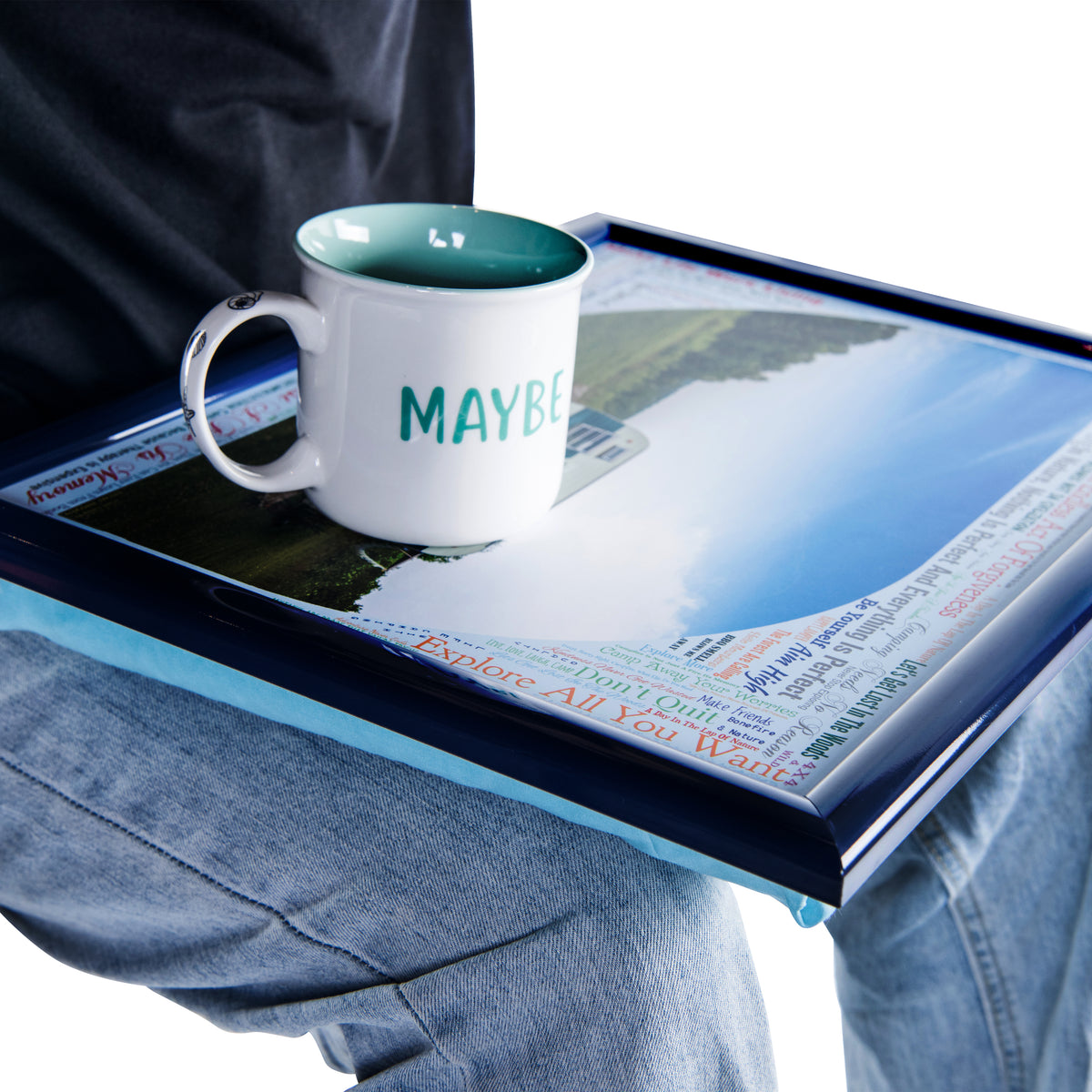 Bean Bag Lap Tray Table TV Dinner Stable Table Breakfast Serving Tray