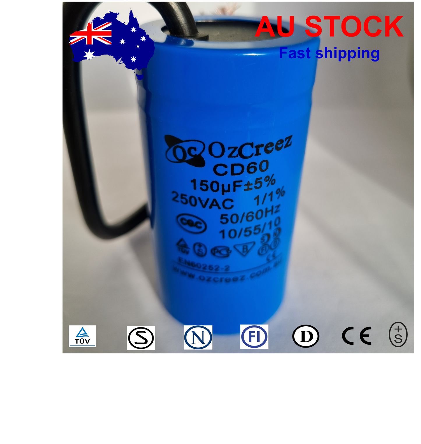 Original High Quality Motor Start Run Capacitor CD60 250V / 450V 50/60Hz Capacitor - AU