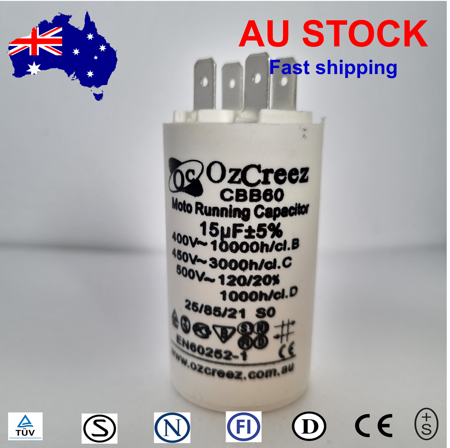 CBB60 450V 50/60Hz 4 Pin Motor Start Run Capacitor HVAC Washer Dryer Pump Compressor