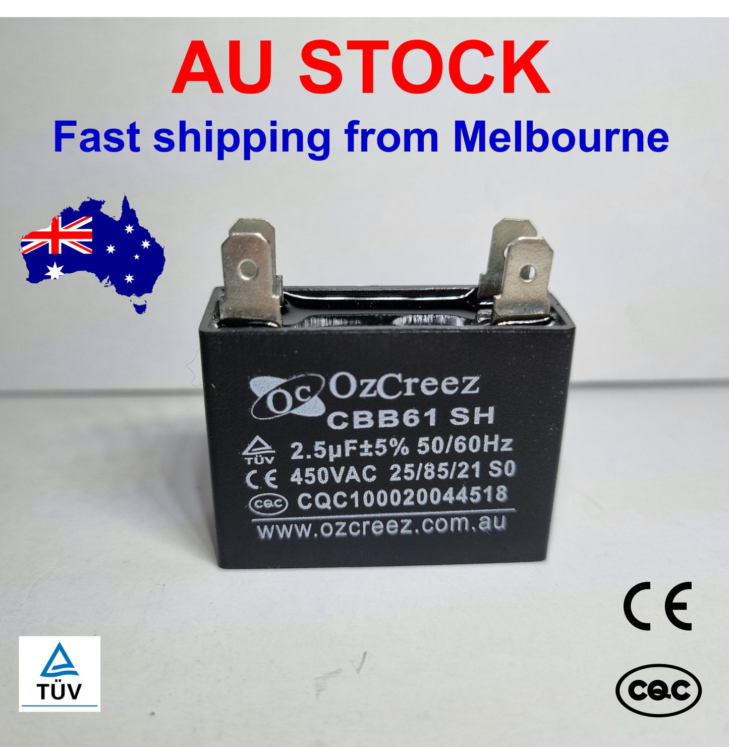 CBB61 4 Pin Fan Starting Capacitor 1uF,1.2uF, 1.5uF, 1.8uF, 2uF, 2.5uF, 3uF, 3.5uF, 4uF, 4.5uF, 5uF Capacitor Appliances Ceiling Fan Starting Capacitor