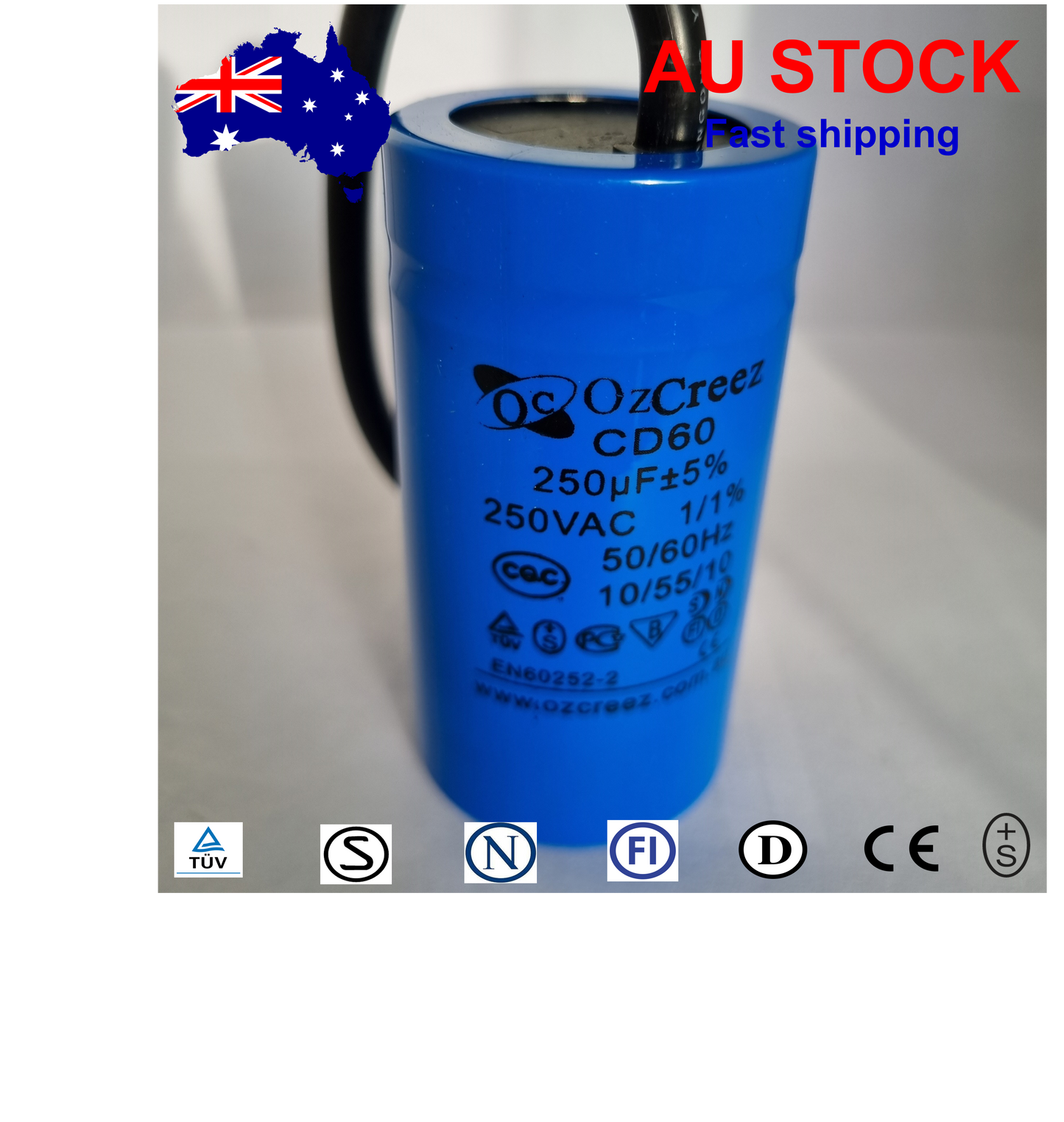 Original High Quality Motor Start Run Capacitor CD60 250V / 450V 50/60Hz Capacitor - AU