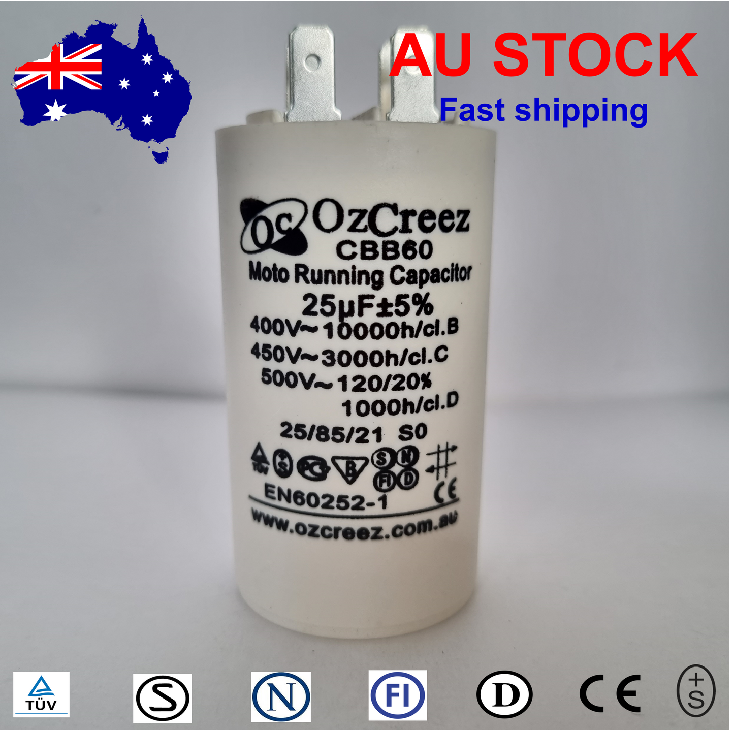 CBB60 450V 50/60Hz 4 Pin Motor Start Run Capacitor HVAC Washer Dryer Pump Compressor