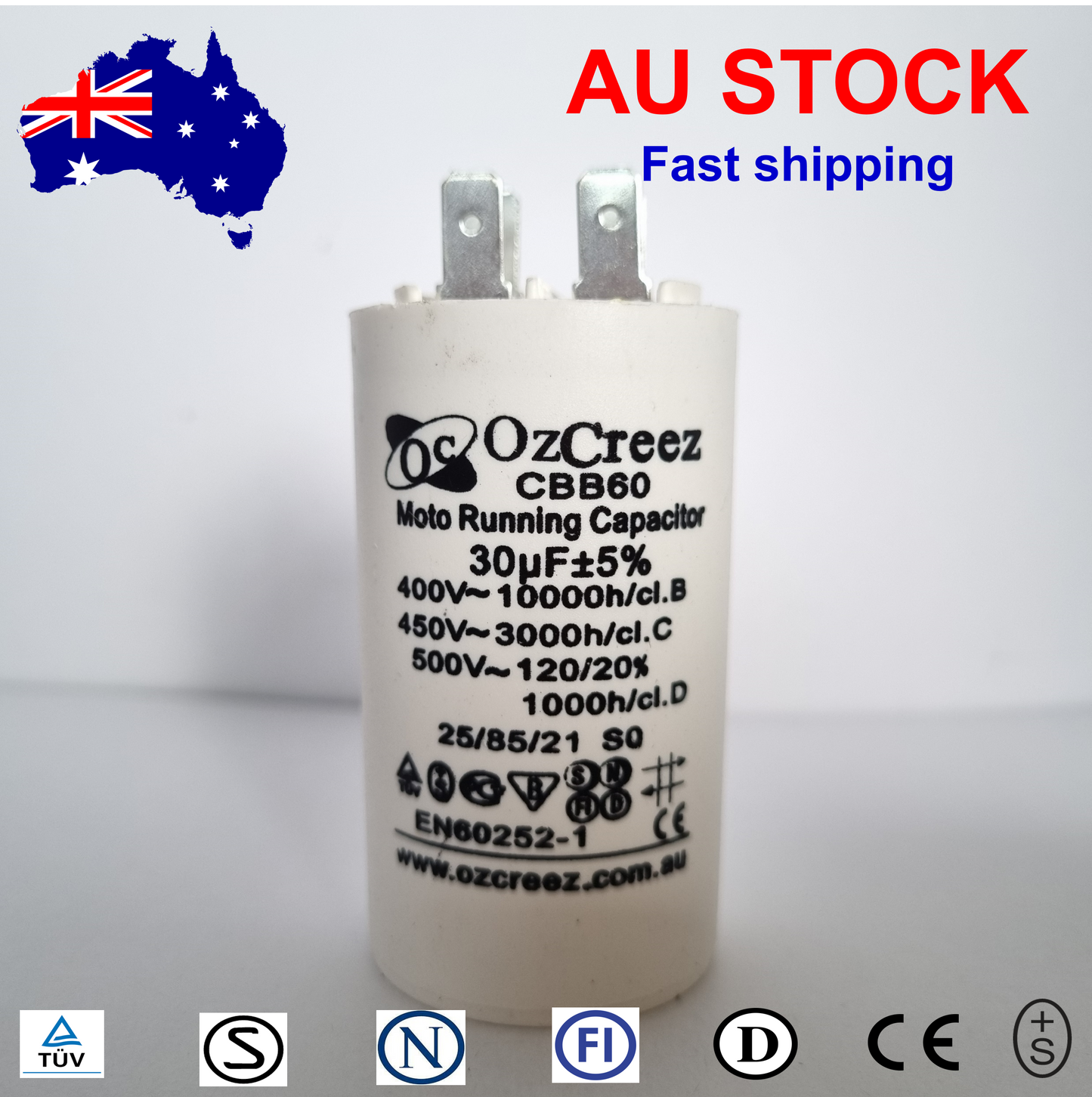 CBB60 450V 50/60Hz 4 Pin Motor Start Run Capacitor HVAC Washer Dryer Pump Compressor