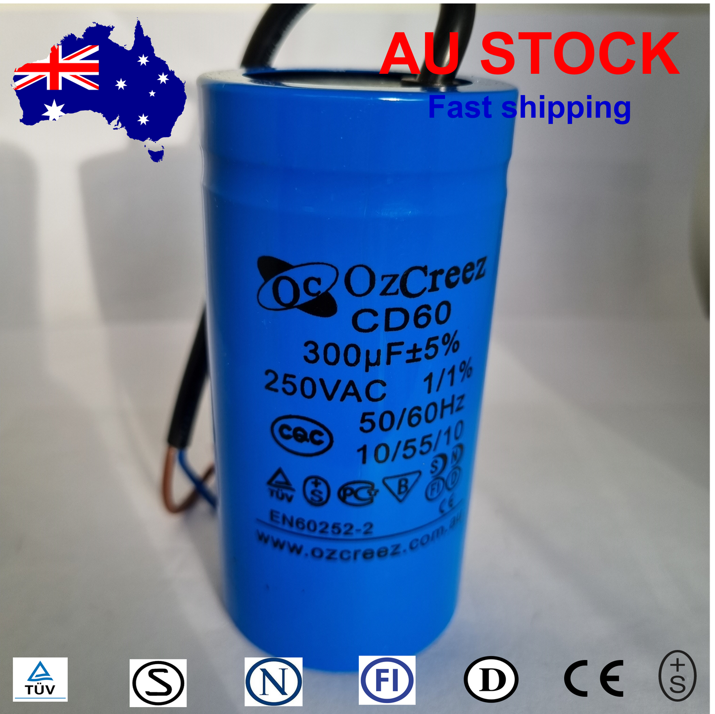 Original High Quality Motor Start Run Capacitor CD60 250V / 450V 50/60Hz Capacitor - AU