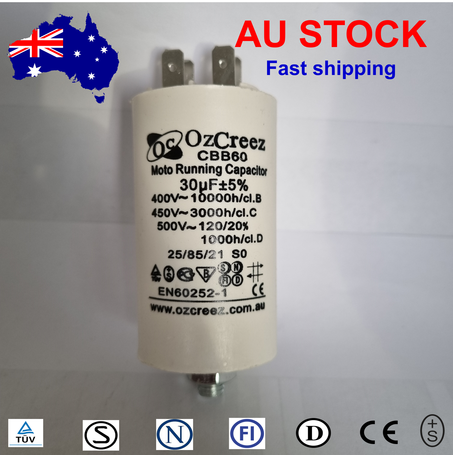 CBB60 450V 50/60Hz 4 Pin Motor Start Run Capacitor HVAC Washer Dryer Pump Compressor