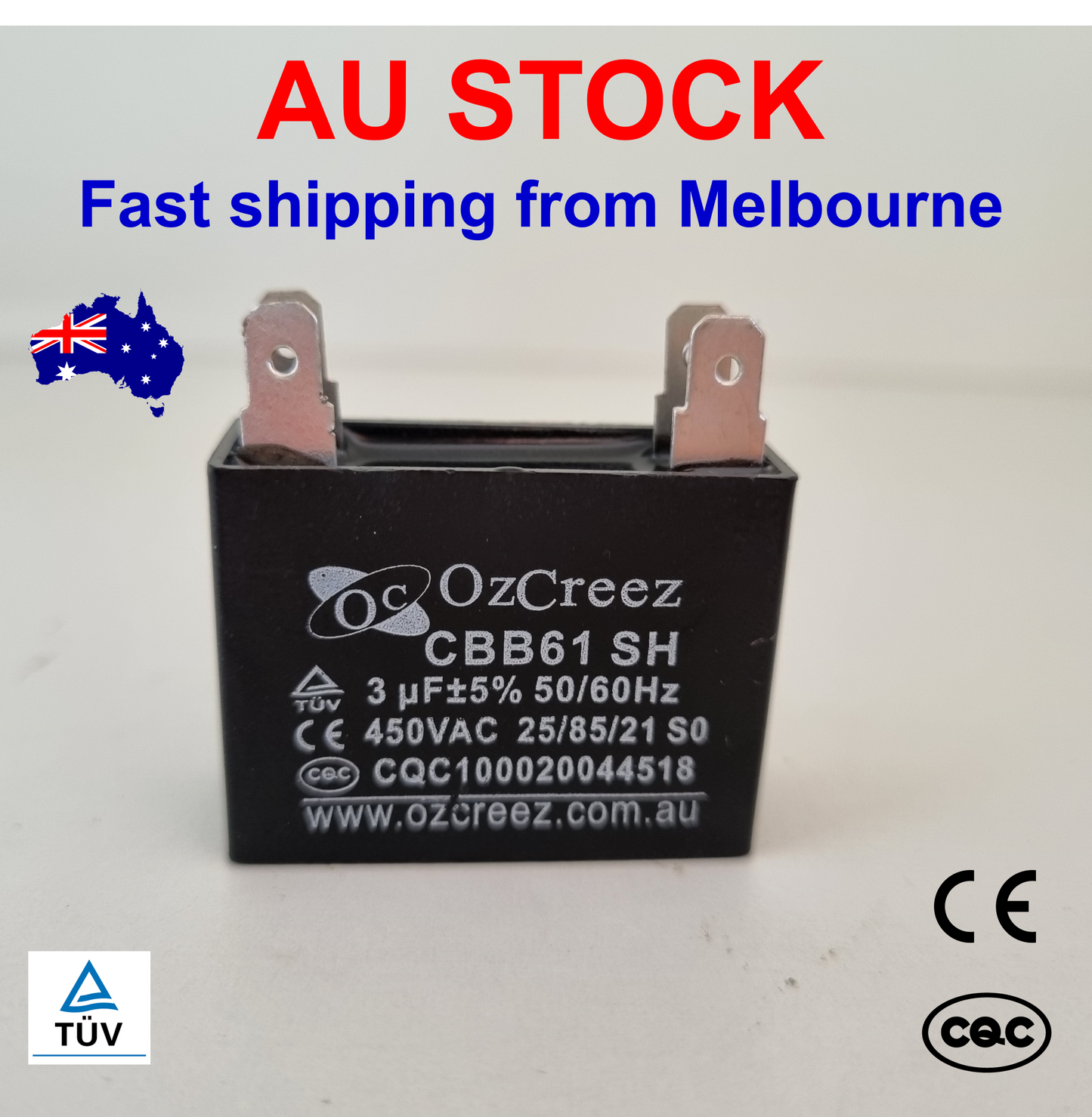 CBB61 4 Pin Fan Starting Capacitor 1uF,1.2uF, 1.5uF, 1.8uF, 2uF, 2.5uF, 3uF, 3.5uF, 4uF, 4.5uF, 5uF Capacitor Appliances Ceiling Fan Starting Capacitor