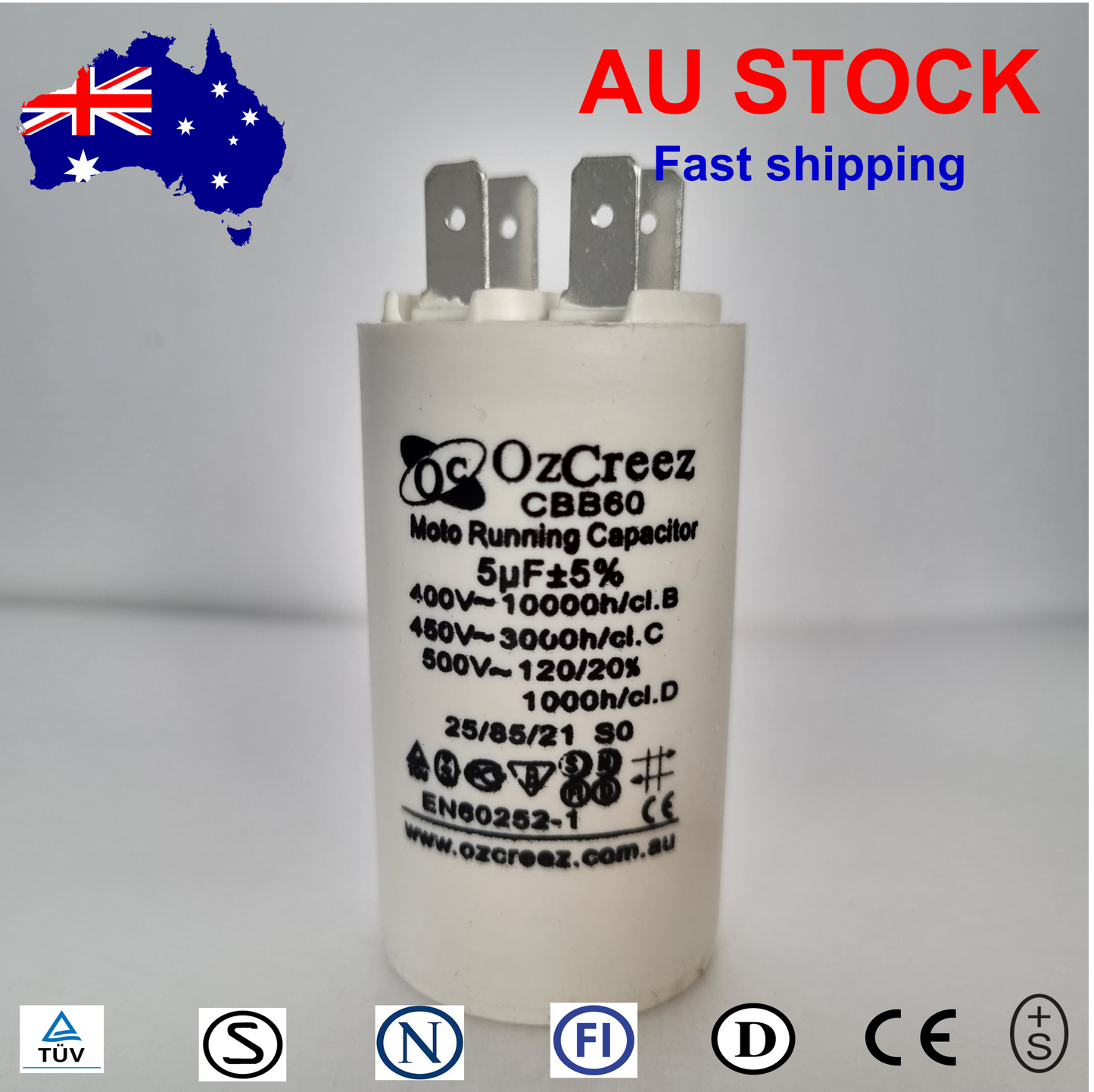 CBB60 450V 50/60Hz 4 Pin Motor Start Run Capacitor HVAC Washer Dryer Pump Compressor