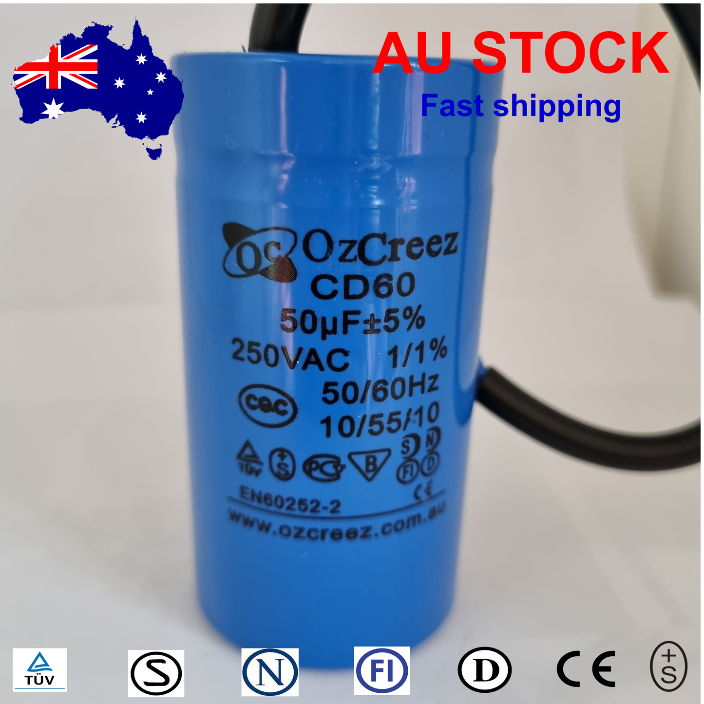 Original High Quality Motor Start Run Capacitor CD60 250V / 450V 50/60Hz Capacitor - AU