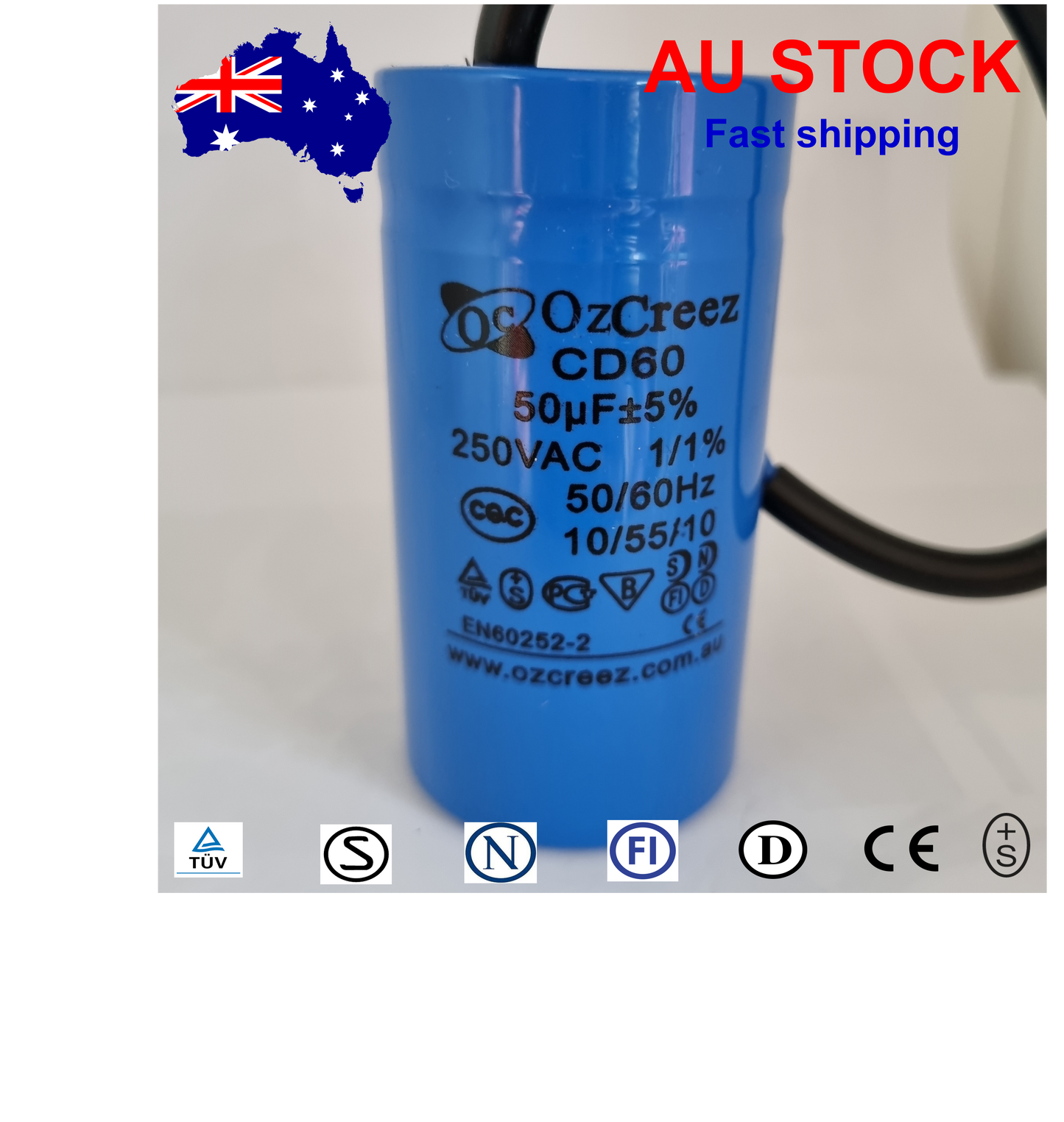 Original High Quality Motor Start Run Capacitor CD60 250V / 450V 50/60Hz Capacitor - AU