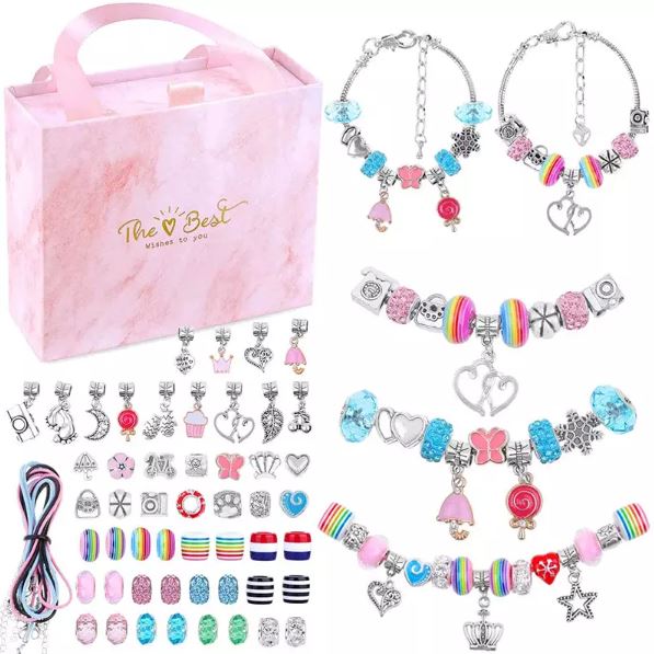 Jewellery Making Kit DIY Charm Bracelets Kit Crafts Set for Girls Gifts