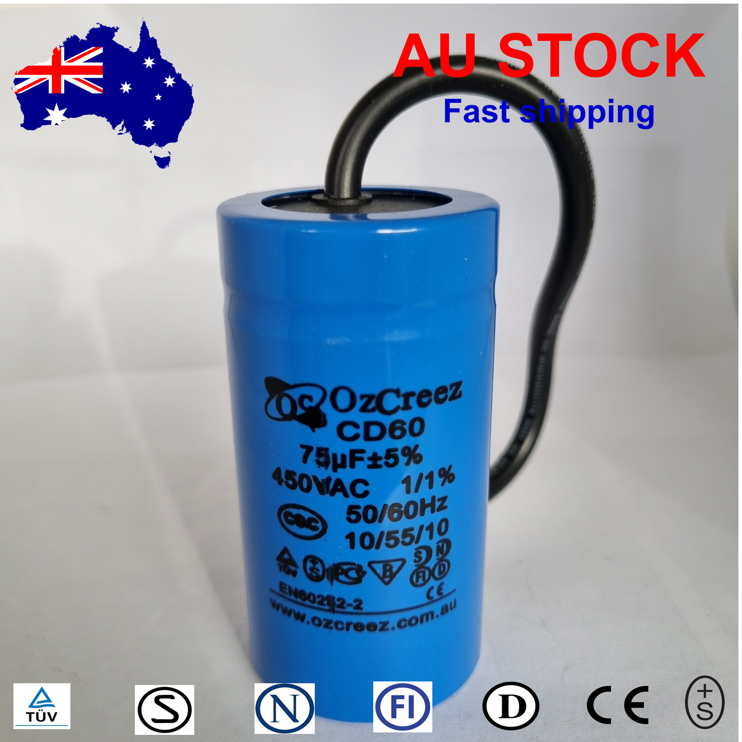 Original High Quality Motor Start Run Capacitor CD60 250V / 450V 50/60Hz Capacitor - AU